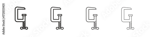 Clamp icon outline trend modern simple versions