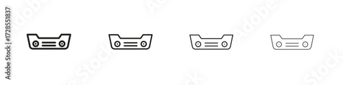 Car bumper icon outline trend modern simple versions