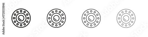 Car bearing icon outline trend modern simple versions