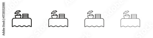 Buffet icon outline trend modern simple versions