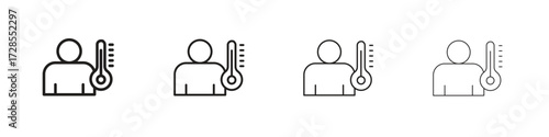 Body temperature icon outline trend modern simple versions