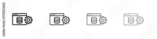 Backend icon outline trend modern simple versions