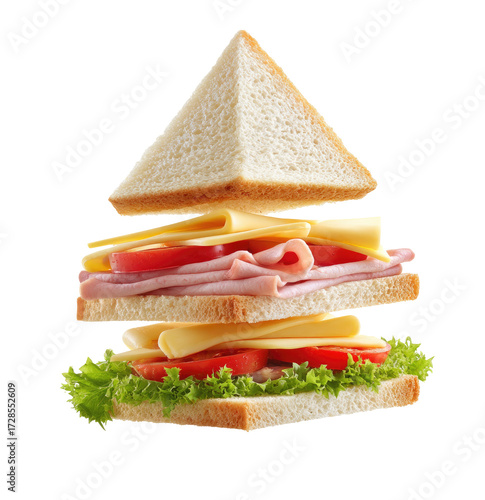 Pyramid sandwich artfully stacked