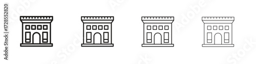 Arc de Triomphe icon outline trend modern simple versions