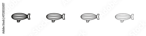 Airship icon outline trend modern simple versions