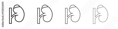Adrenal gland icon outline trend modern simple versions
