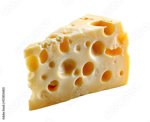 Close-up of a wedge of Swiss cheese (5)