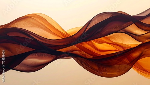 Abstract flowing fabric in warm tones