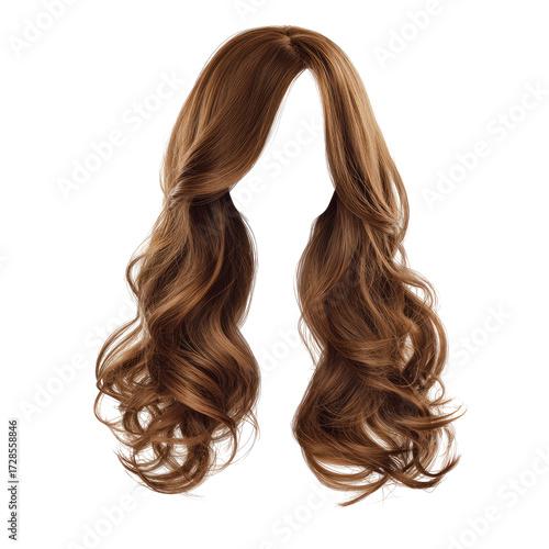 Wavy brown hair