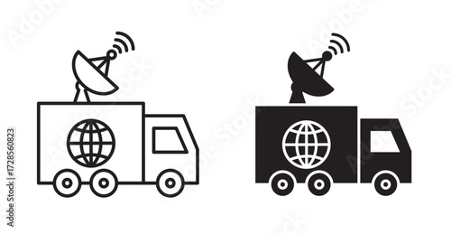 Satellite truck icon