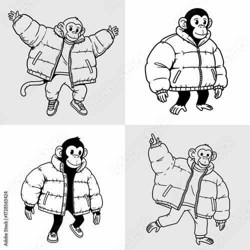Monkeys in Puffer Jackets