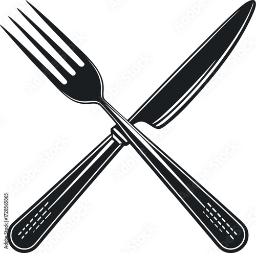 vector illustration of a fork and knife