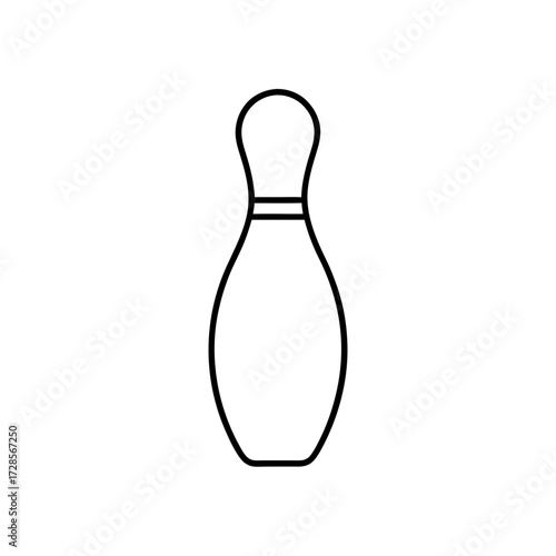 Isolated bowling pin art on transparent background