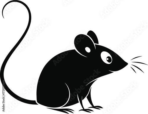 Mouse Rodent Vector Silhouette Illustration