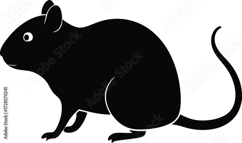 Mouse Rodent Vector Silhouette Illustration