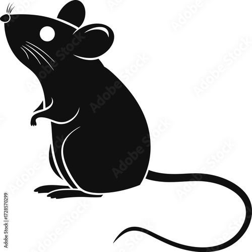 Mouse Rodent Vector Silhouette Illustration
