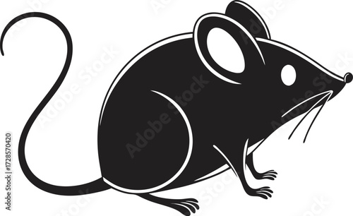 Mouse Rodent Vector Silhouette Illustration