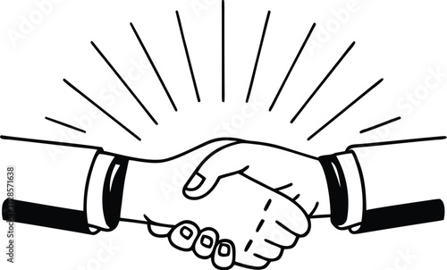 Handshake Business Deal Agreement Vector