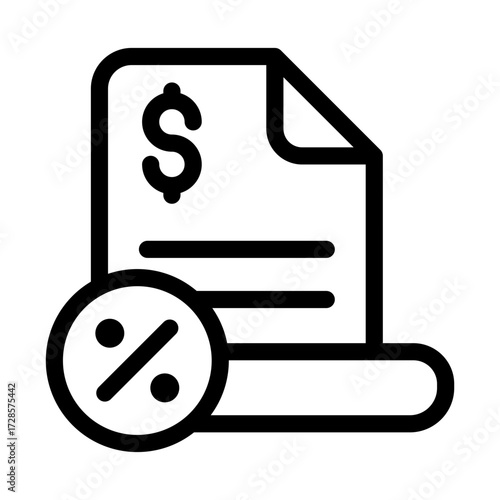 Tax icon, vector, illustration