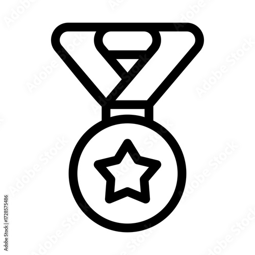 Medal icon, vector, illustration