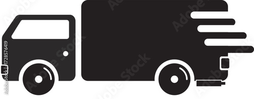 Fast delivery truck vector icon for shipping services