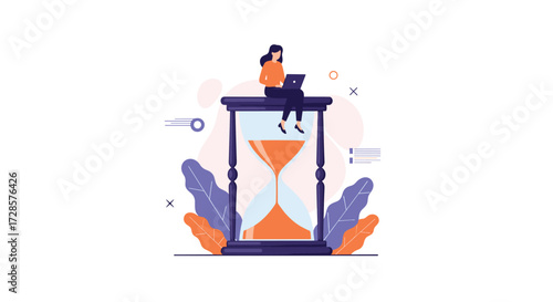 Illustrating the passage of time and its importance in productivity.