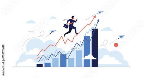 Business growth and financial success achieved through strategic planning.