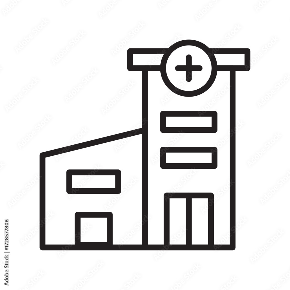 Fototapeta premium Editable Clinic Line Icon