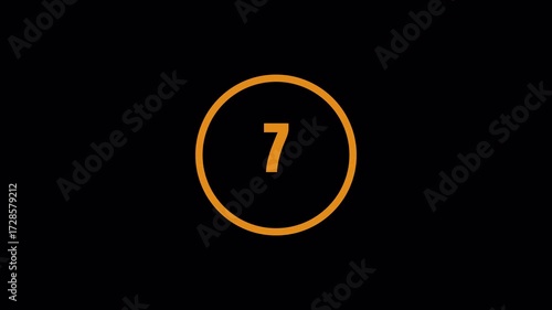 10 second countdown neon yellow