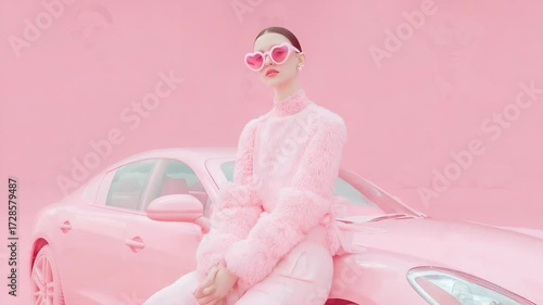 Fashion video set pink minimal style