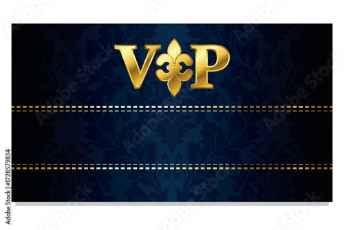 VIP Invitation. Premium VIP card. Luxury template design. Vector illustration.
