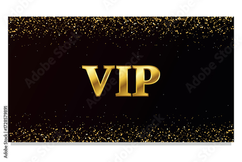 VIP Invitation. Premium VIP card. Luxury vintage Pattern and Golden Label. eps 10 vector.
