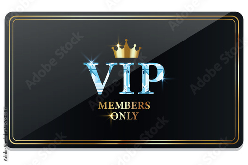 VIP Invitation. Premium VIP card. Luxury template design. Vector illustration.

