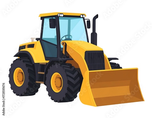 Yellow tractor with bucket (1)