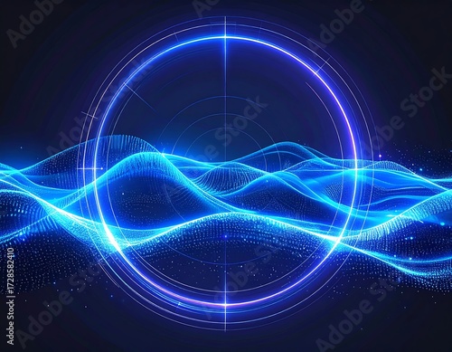 Abstract futuristic wave design