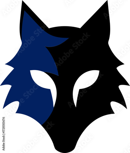 Fox, wolf, jackal vector icon, perfect for festival posters, logo design, creative branding, and animal-themed graphics.