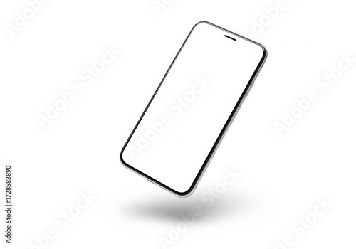 Modern Smartphone Mockup with Floating Display for App Presentation and UI Design