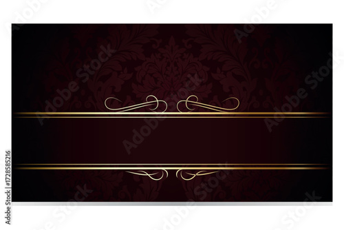 VIP Invitation. Premium VIP card. Luxury vintage Pattern and Golden Label. eps 10 vector.
