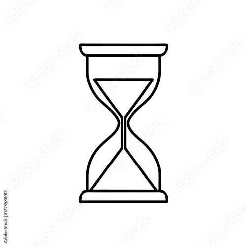 Outline of an hourglass on transparent background