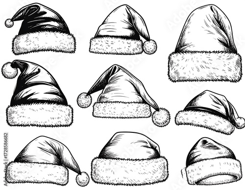Collection of Christmas hats