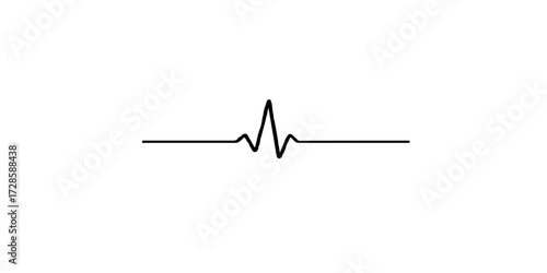 Graph and pulse line medical cardiogram with arrow up symbol on a white background for a heartbeat success concept