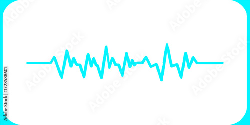 Heartbeat abstract vector illustration of a healthy cardiogram