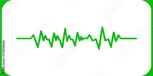 Vector illustration of a medical heartbeat graph with an abstract cardiogram line
