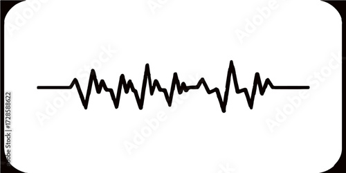 Green heartbeat line on an ECG monitor with a stethoscope and heart vector illustration for medical health care
