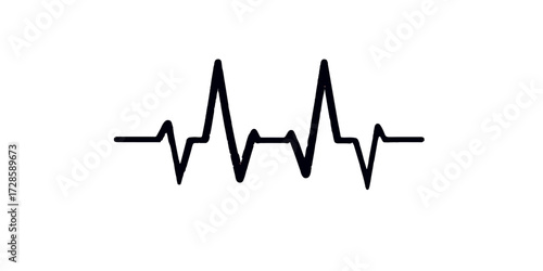 Medical heart rate monitor showing a dynamic heartbeat line on a digital ECG graph