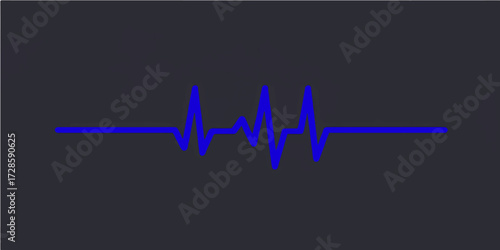 Healthy EKG cardiogram pulse on a medical monitor with a green line
