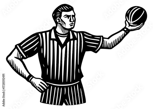 Basketball Referee Silhouette, Sports and Fitness SVG, PNG