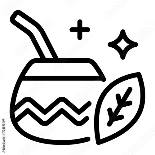 This Yerba Mate icon is suitable for the Argentine culture, etc.