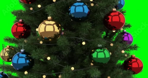 Vibrant Christmas Tree with Colorful Ornaments