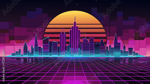 retro-80s-city-skyline---neon-glow--grid-floor--fu